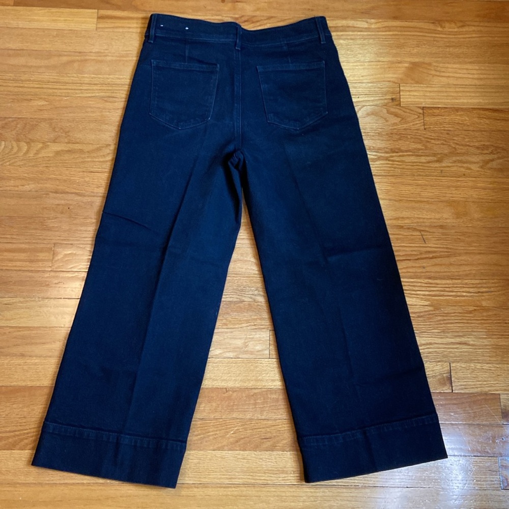 Ann Taylor Wide Crop Black Jeans. Size 12 - Picture 7 of 15